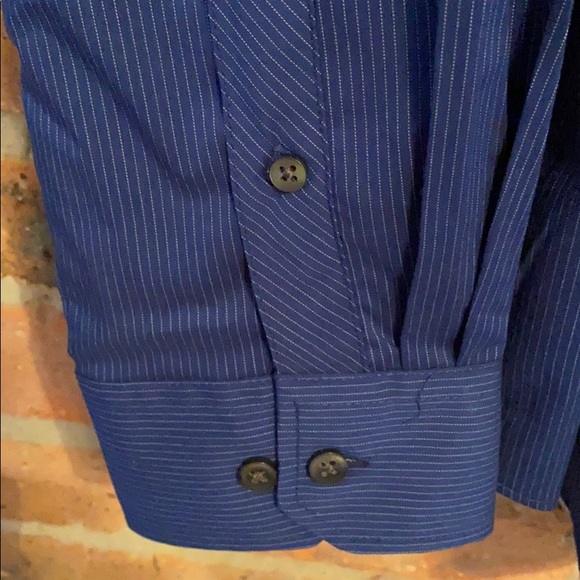 🚛HPX2🎉VanHeusen non-iron blue dress shirt size L - Picture 5 of 6